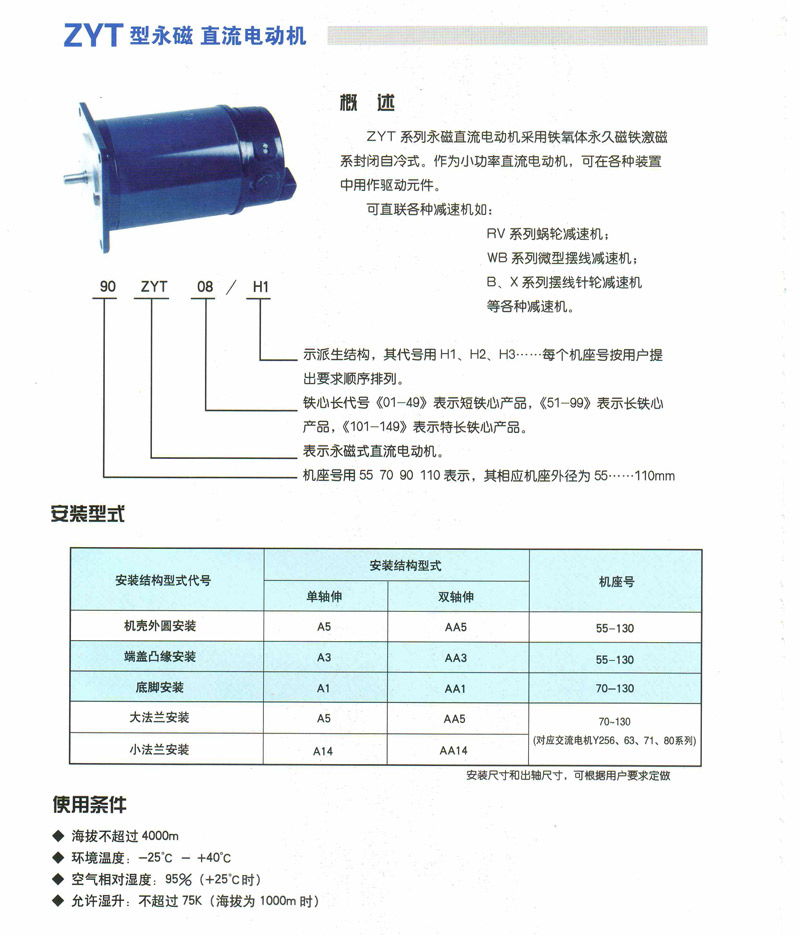ZYT系列永磁直流电动机